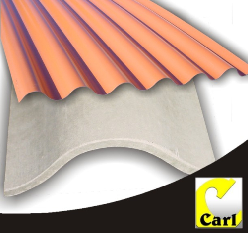 Eternit Wellplatten Faserzementplatten 177/51 P6,  Dach & Fassadenplatten Paket 3, 30 Stück á 2500 mm rot