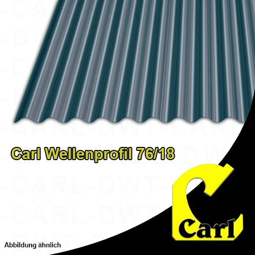 ab 9,10 €/m² Stahl-Wellenprofil 76/18 - 0,63 mm RAL 7045