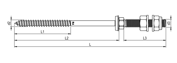 RSB Edelstahl Solarbefestiger 8,4/M10x80/50